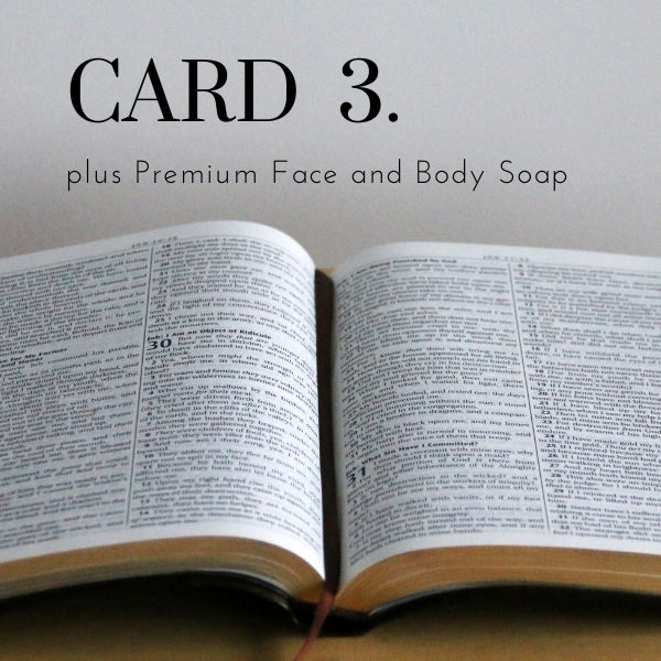 Waterproof Scripture Verse Card and Body Soap